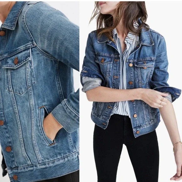 Madewell The Jean Jacket in Pinter Wash XS - Picture 5 of 6